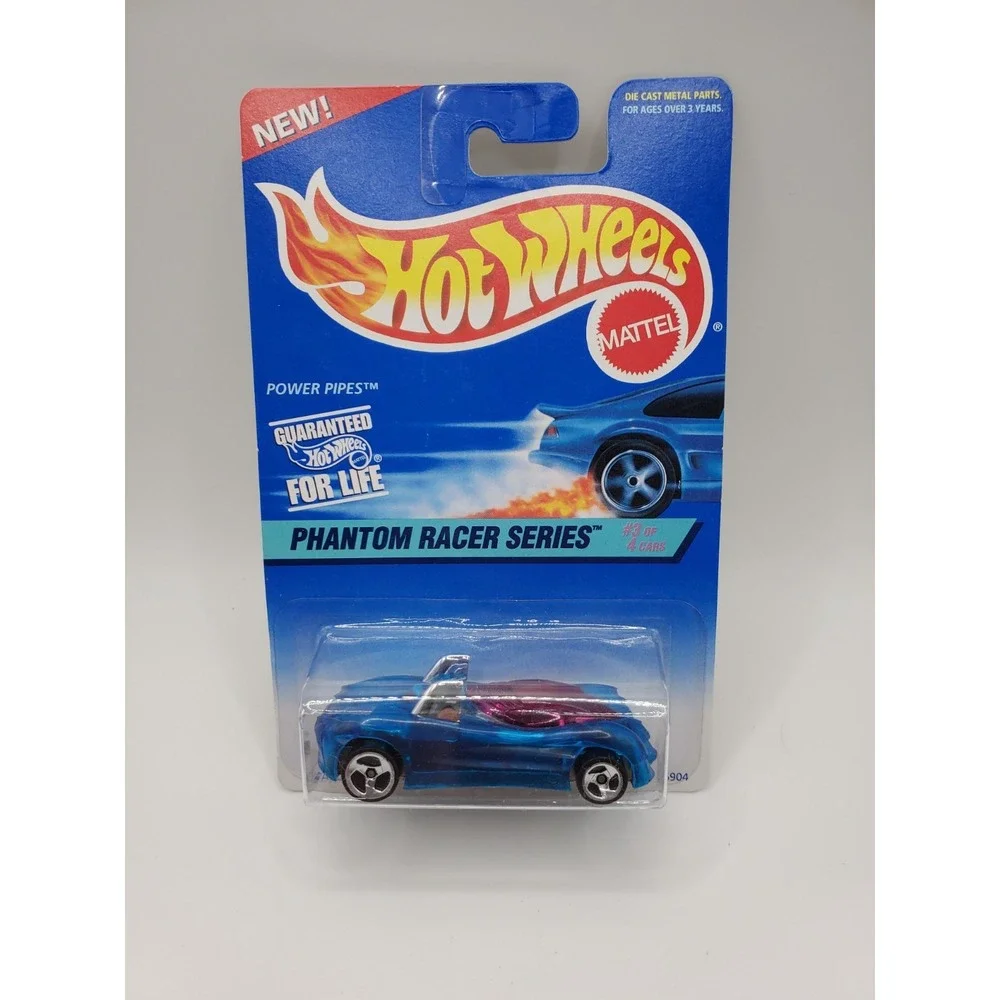 Vintage 1996 Hot Wheels Phantom Racer Series #531 Power Pipes 3SP Wheels